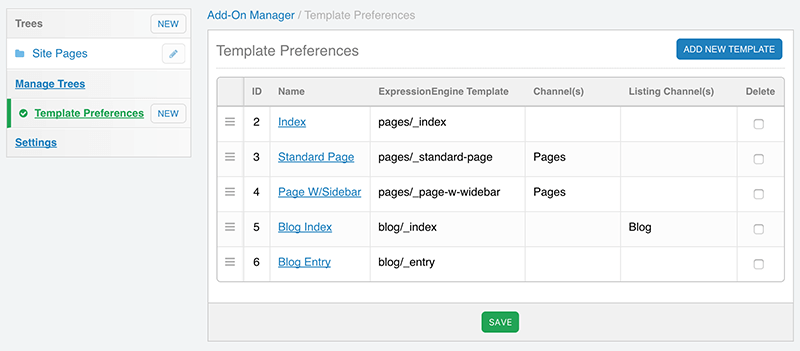 Construct Template Preferences